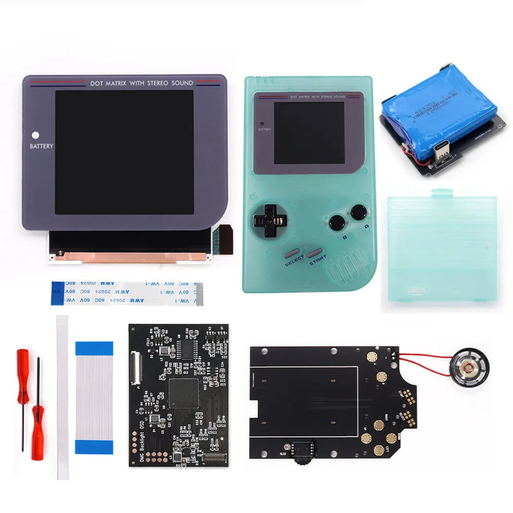 Rechargeable Pre-laminated HD Q5 3.1 inches Larger Display IPS RIPS Screen OSD FRM For GBO DMG LCD Kits Housing Shell Speaker