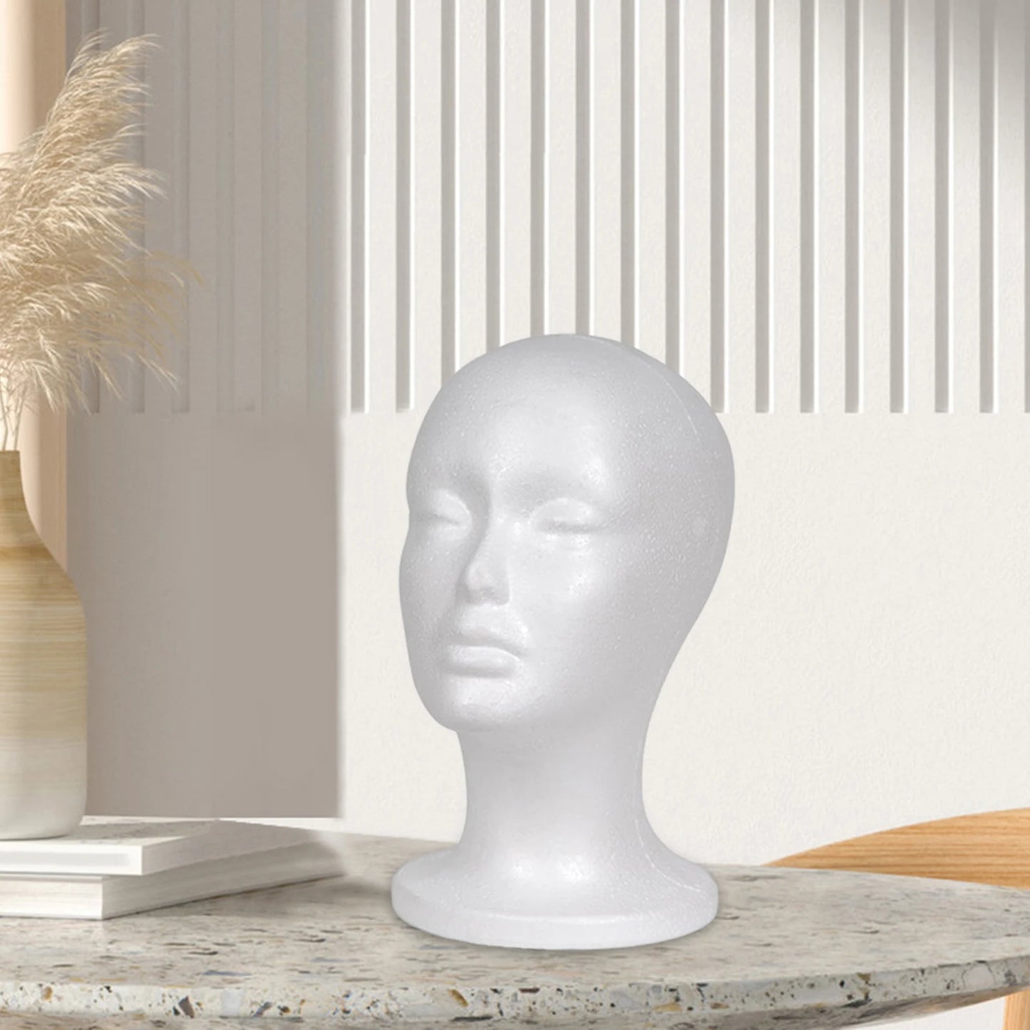 Female Foam Mannequin Head Wig Head Display Smooth Durable Lightweight Foam