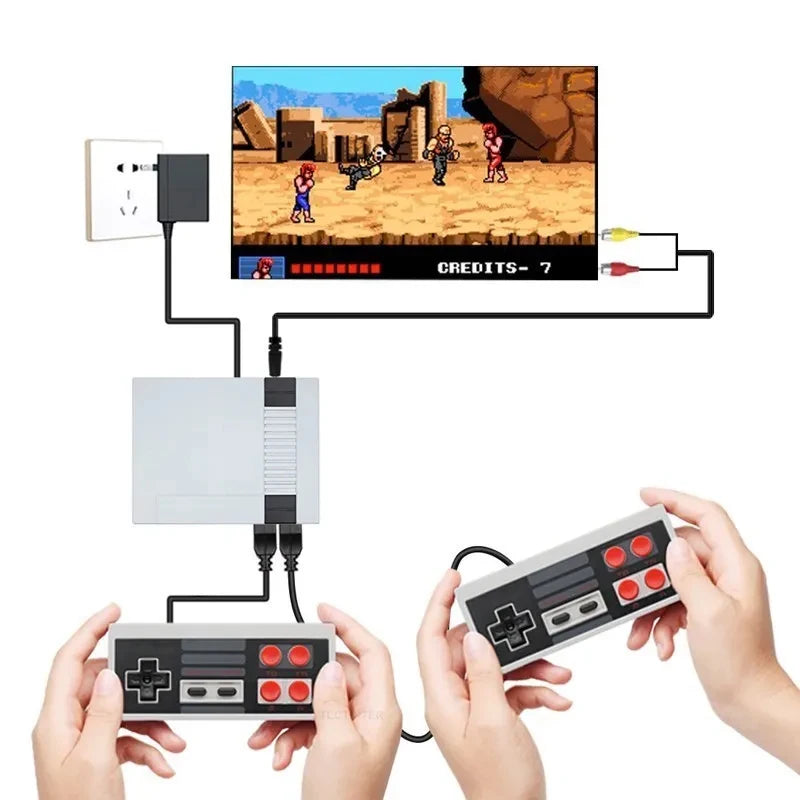 Handheld Family Recreation Video Console AV Output Retro Built-in 620 Classic Games Dual Gamepad Gaming Player  Toys Holiday Gif