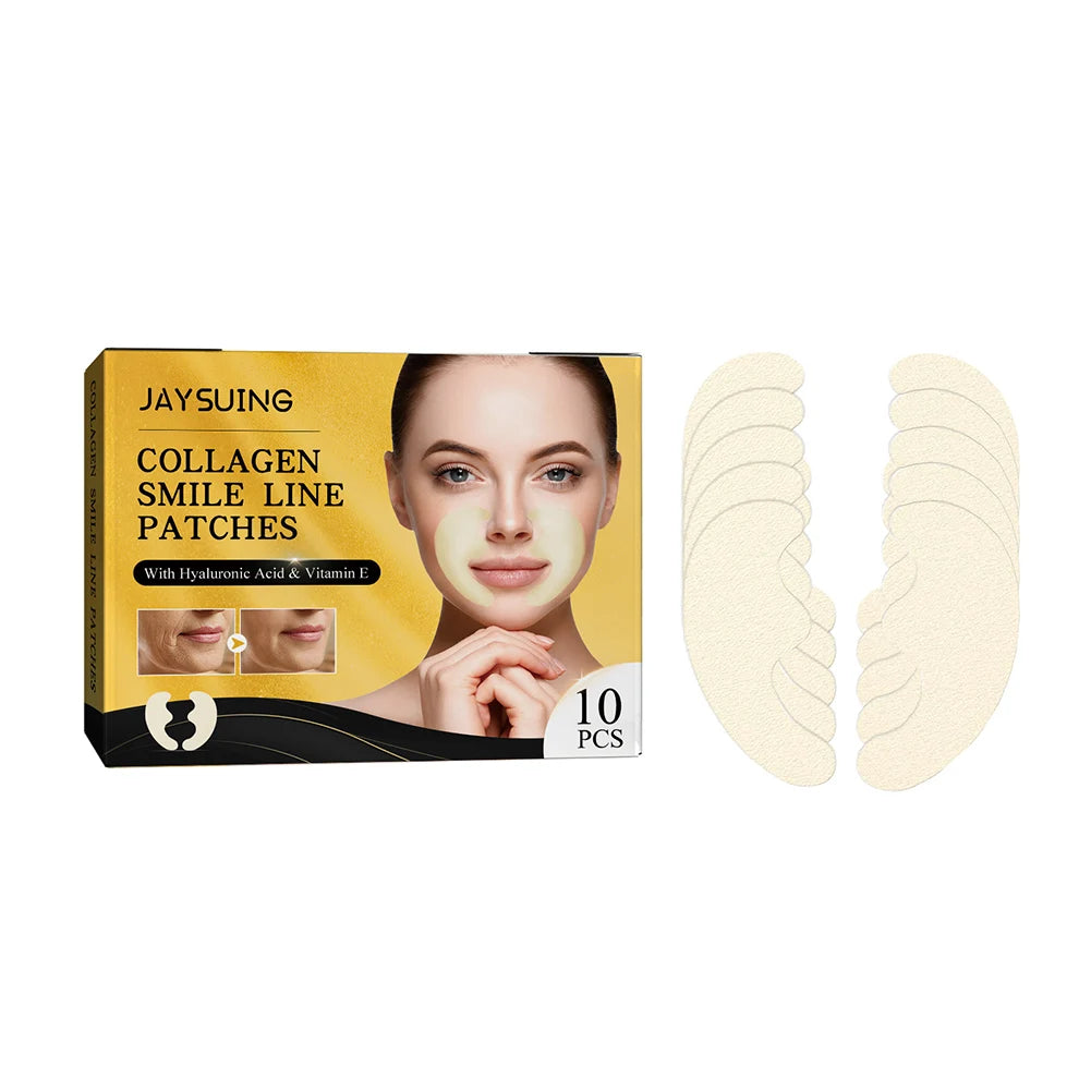 10pcs/Box Forehead Line Removal Patch Nasolabial Folds Collagen Wrinkle Face Patch Anti-Aging Face Lift Beauty Skin Care Pad