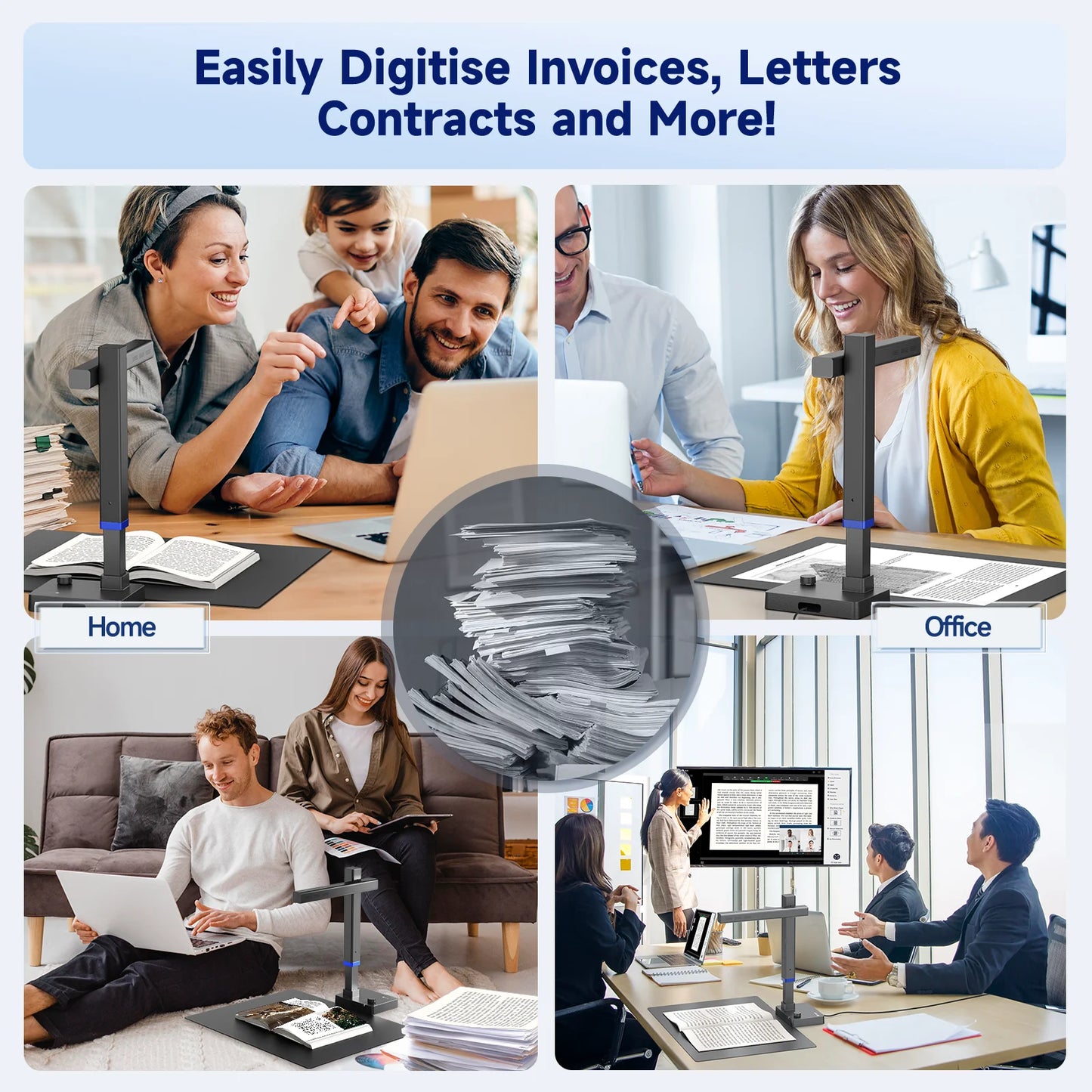 CZUR Shine Ultra Portable 13MP Book Scanner Flatten Curve Technology Capture Max A3 Document Fast Scan for Office Library School