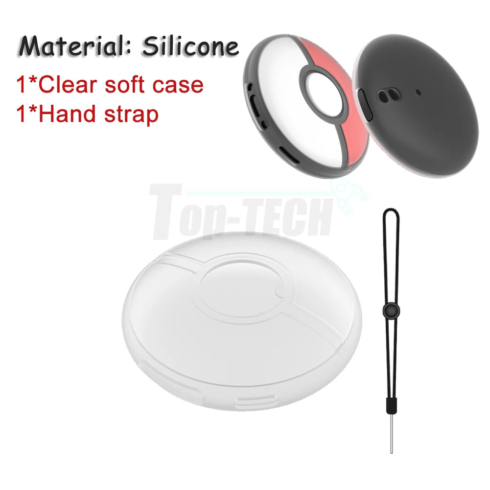 1-3pcs Silicone Protective Cover Hard/Soft Shell Case for Pokemon Go Plus Transparent Protector PC / TPU Sleeve Game Accessories