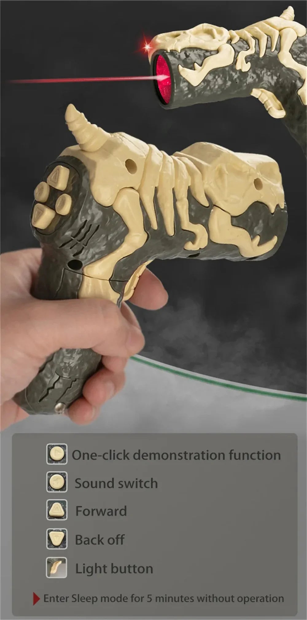 Remote Control Dinosaur Toys Kids RC Electric Walking Jurassic Dinosaur Simulation Velociraptor Toy With LED Light and Roaring