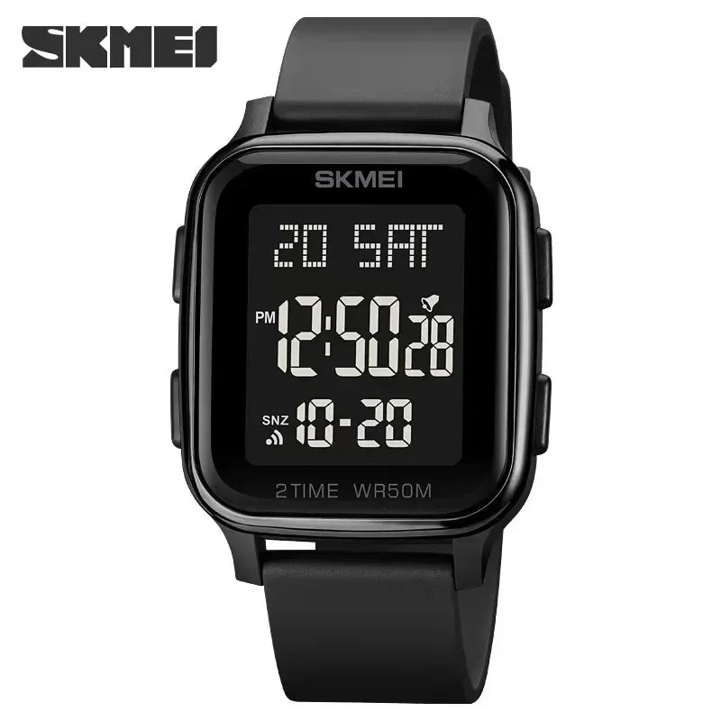 SKMEI 1858 Sports Watch for Men Waterproof Countdown Electronic LED Display Digital Wristwatches Mens Clock Reloj Hombre 1859