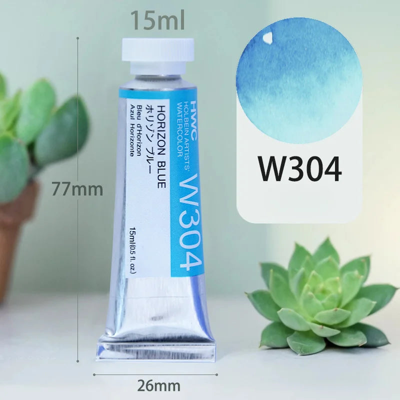 15ml Holbein Liquid Tube Packaging Watercolor Pigment Art Students Outdoor Sketch Speciality Painting Colored Fill Materials