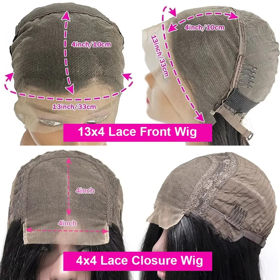 Brazilian Short Bob 100% Human Hair 13x4 Lace Frontal Human Hair Deep Wave 13x4 Lace Front Curly 4x4 Lace Closure Wigs For Women