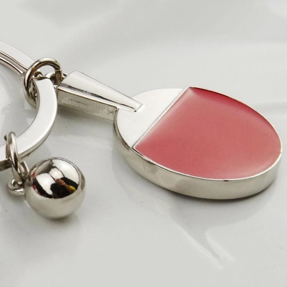 Keychain Key Chain Pingpong Bat Ball Table Tennis Racket Car Decor Ring Gift
