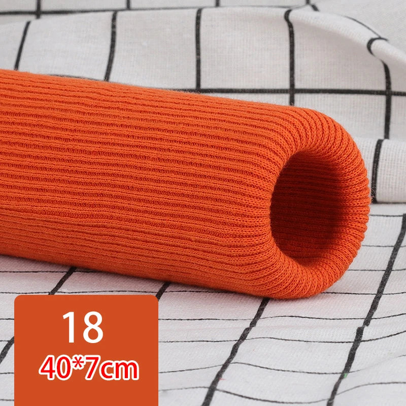 40cm Elastic Rib Cuffs Knitted Fabric Sweater Garment Cuffs Trouser Legs Seamlessly Repair Lengthening Sewing Accessories