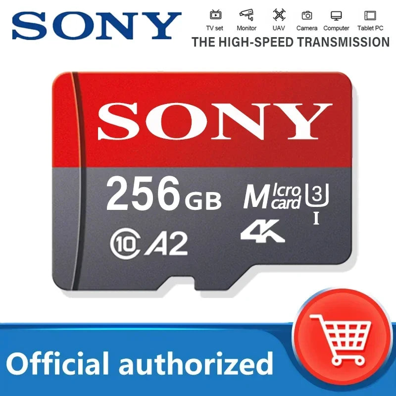 SONY Micro SD Card Memory Class 10 High Speed 1024GB 4K Ultra-HD Video A2 TF Flash Card MicroSD for Xiaomi Camera Phone Drone