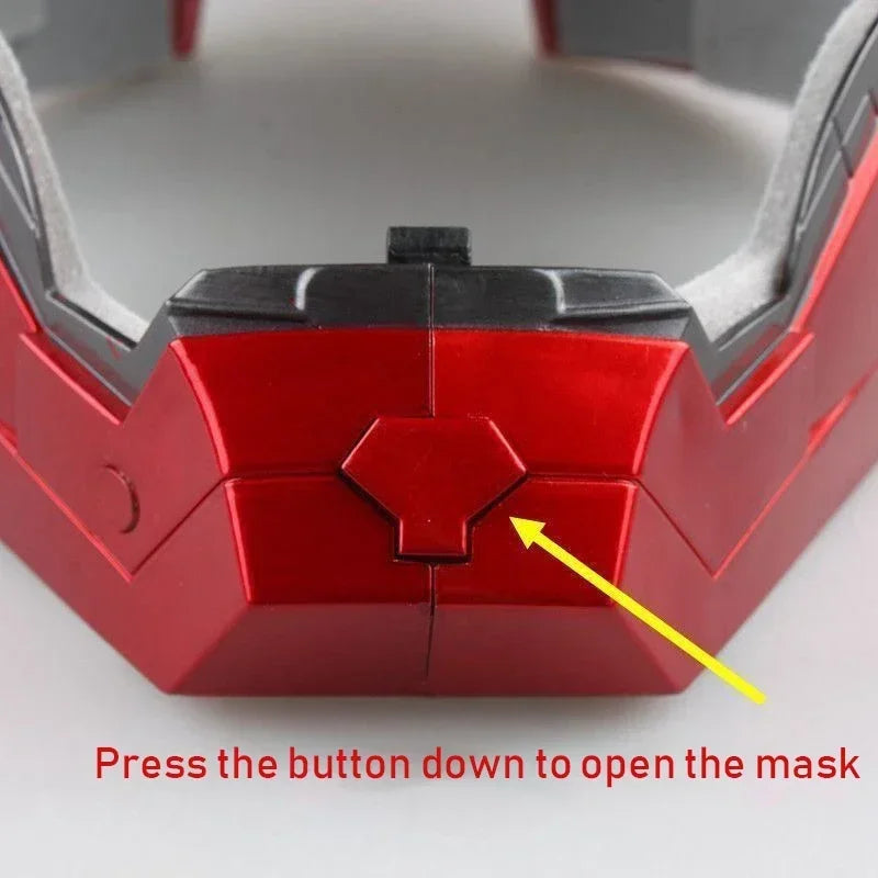 New 1:1 Marvel Iron Man Electric Helmet Multi Piece Manual Opening Helmet Model Luminous Adult And Children's Toy Gift