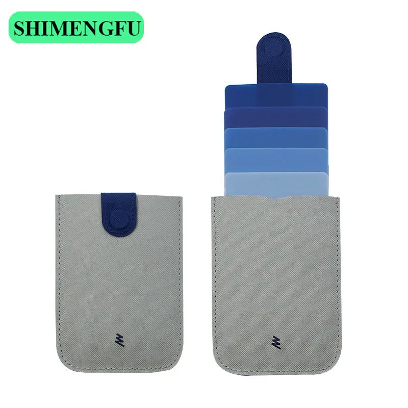 DAX V1 V2 V3 Leather Card Holder Mini Slim Portable Pulled Men Credit Card Wallet Color Gradient 5Card Money Purse Women Handbag