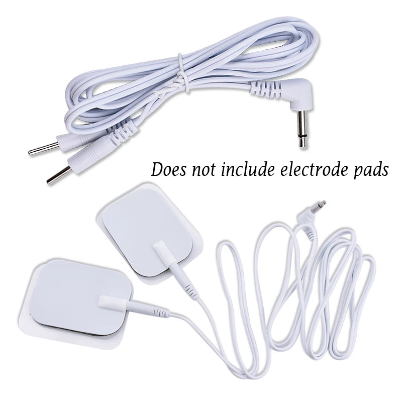 2 Way Electrode Wire Gloves 2.5mm Cable EMS Muscle Stimulator Electrode Pads TENS Unit Massage Machine Lead Wire Replacement