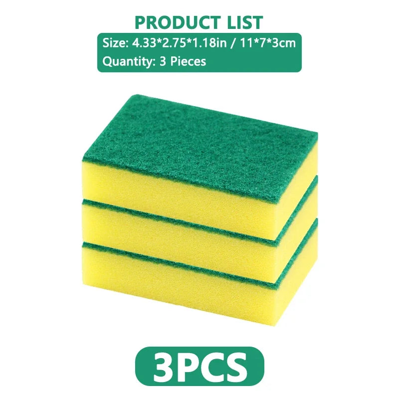 Dishwashing Sponge Reusable Kitchen Cleaning Scouring Pad Washable Scrub Sponge Eco Non-Scratch for Washing Dishes Magic Sponge