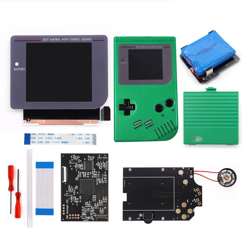 Rechargeable Pre-laminated HD Q5 3.1 inches Larger Display IPS RIPS Screen OSD FRM For GBO DMG LCD Kits Housing Shell Speaker