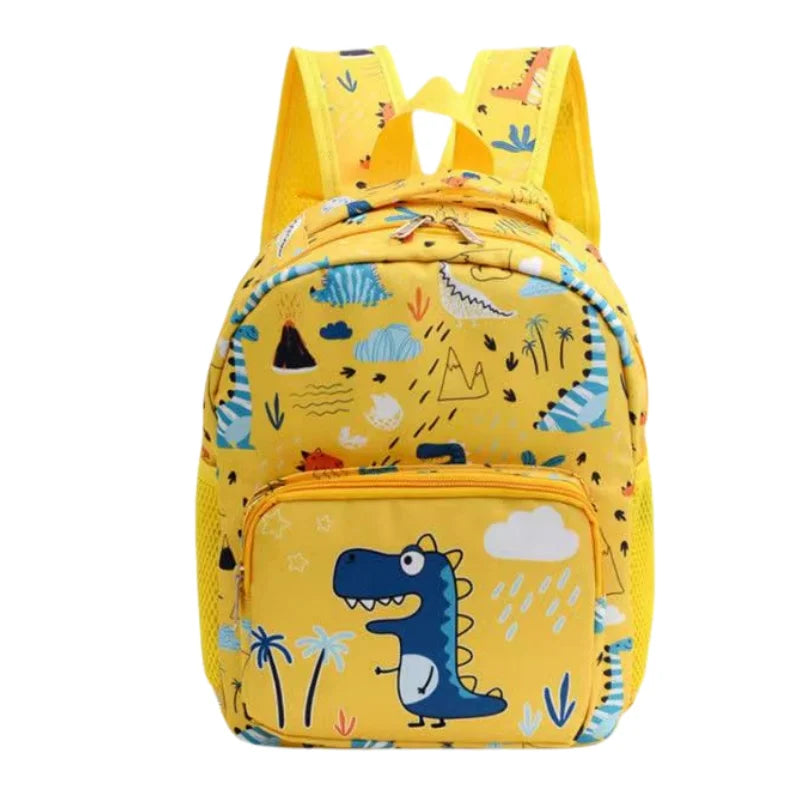 Nylon Waterproof Children's backpack, Cartoon Dinosaur/Unicorn Print, Suitable For Boys And Girls Aged 2-6