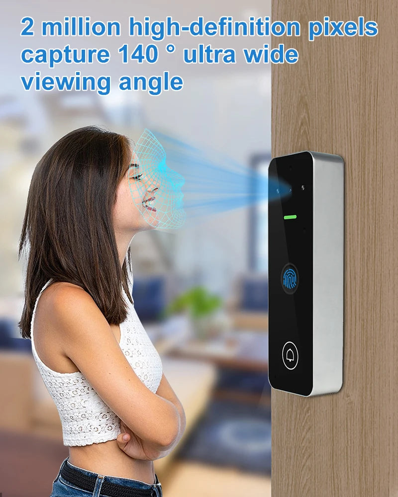 Wifi Tuya Smart Access Control Video Doorbell Camera System Digital Electronic Lock Coder Digitcode Fingerprint Lock Keyboard