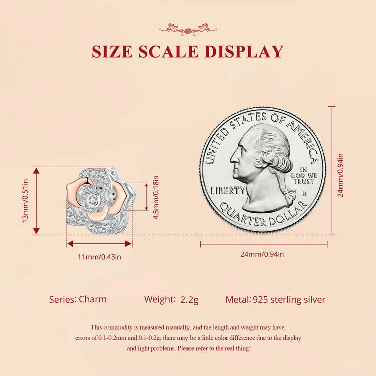 WOSTU 925 Sterling Silver Tree of Life Pendant Plated White Rose Gold Rose Charm Spacer Beads Fit Original Bracelet for Women