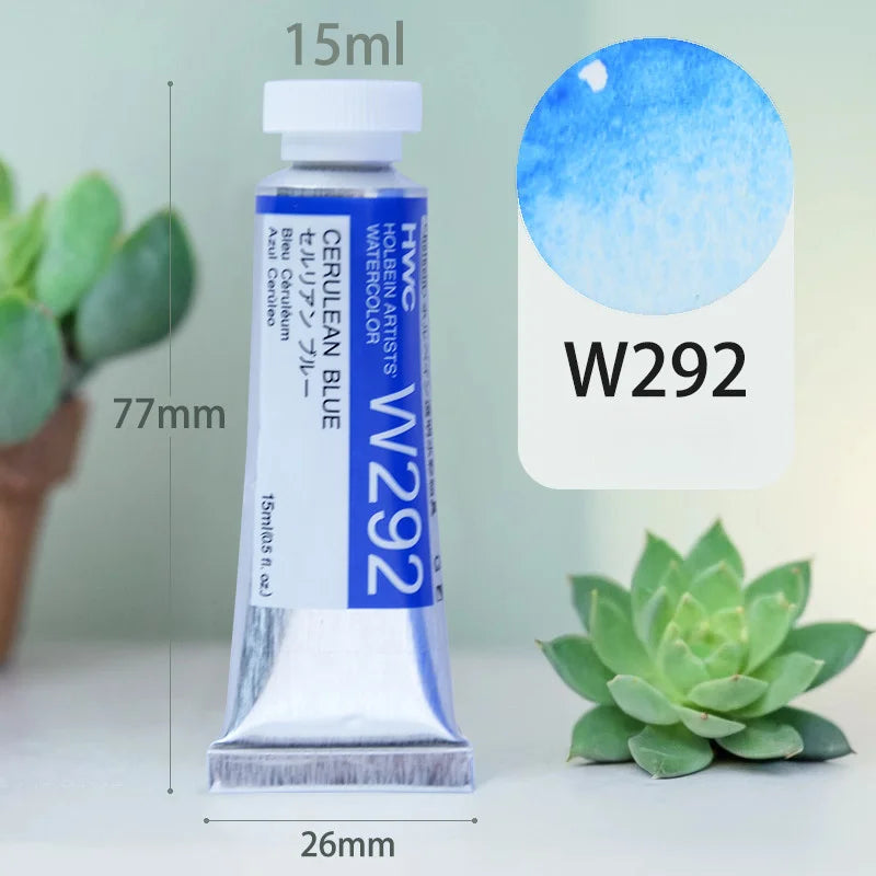 15ml Holbein Liquid Tube Packaging Watercolor Pigment Art Students Outdoor Sketch Speciality Painting Colored Fill Materials