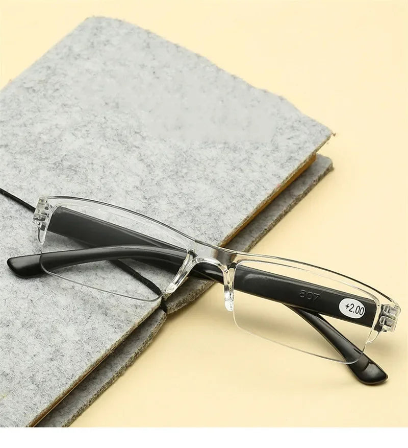 Retro Square Reading Glassses for Men Women Presbyopic Eyewear Portable Ultralight Presbyopia Eyeglasses +1+1.5+2+2.5+3+3.5+4