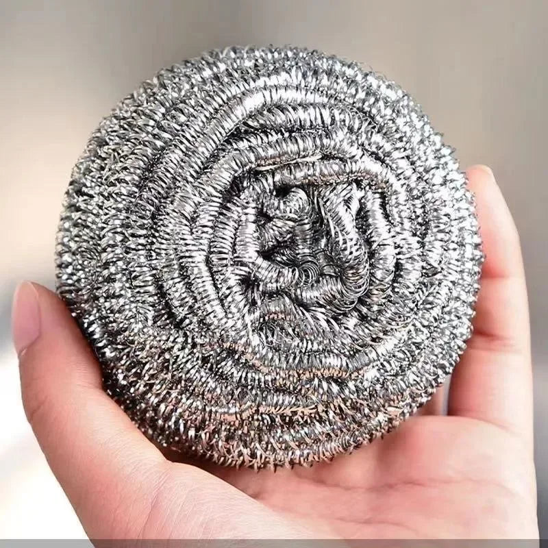 Mini Stainless Steel Cleaning Balls Kitchen Washing Pots Pans Dishes Rust and Oil Removal Wire Steel Ball Scrubber Cleaner Tools