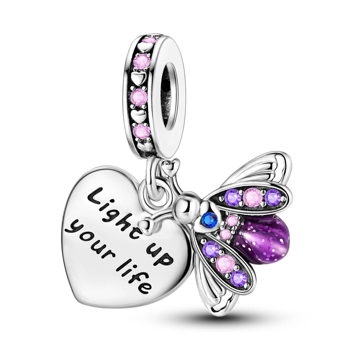 925 Silver Plated Firefly Pizza Cake Charms Fit Original Pandora Bracelet Making Fashion Jewelry