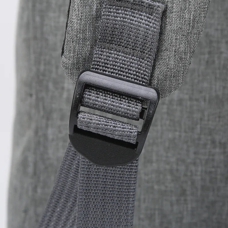 Fashionable Unisex Three-Piece Shoulder Bag Crossbody Chest Bag Lightweight Waterproof Computer Backpack Pure Colour Oxford Mate