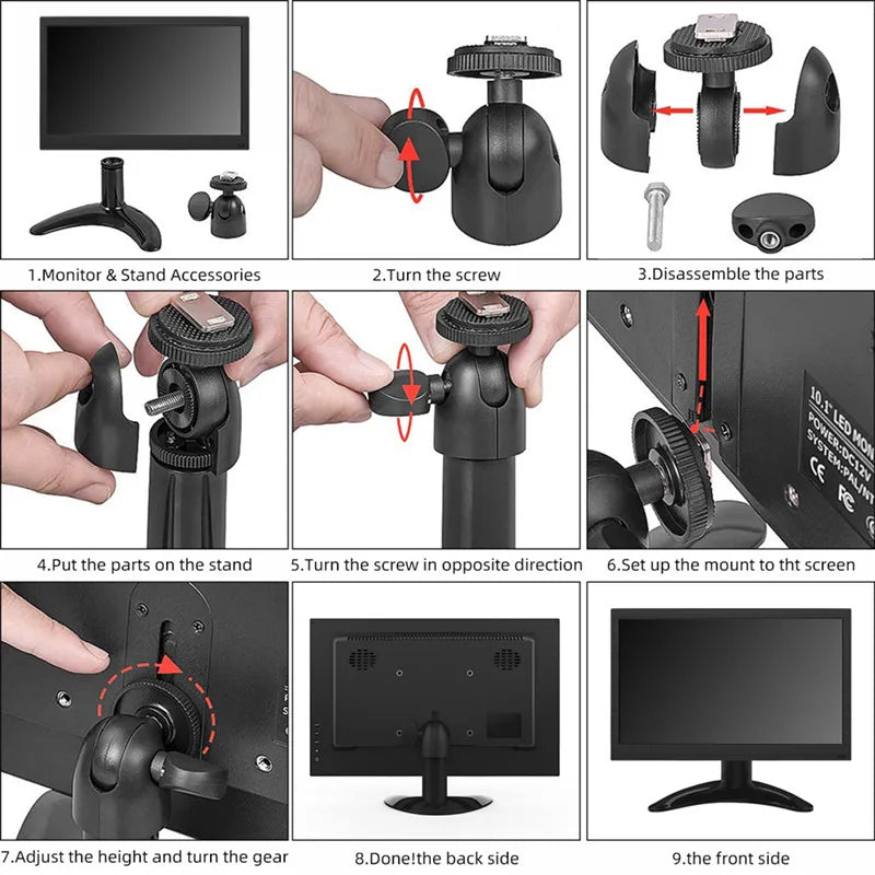 10.5 Inch CCTV Security Monitor 15:10 TFT LCD Screen 1920*1280 FHD Small TV Computer Display for PC CCTV With HDM VGA Interface