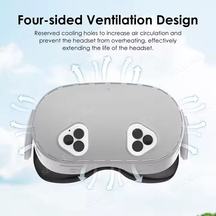 for Meta Quest 3S VR Headset Host Silicone Protective Cover Anti-Scratch Dust-Proof Case for Meta Quest 3s Accessories