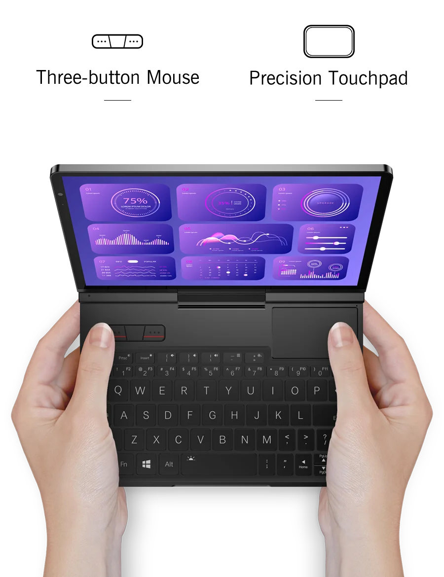 New 2025 version In stock! Original GPD Pocket 4 8.8-inch AMD AI 9 HX 370 64GB RAM 2TB NVMe Mini Laptop Computer for business