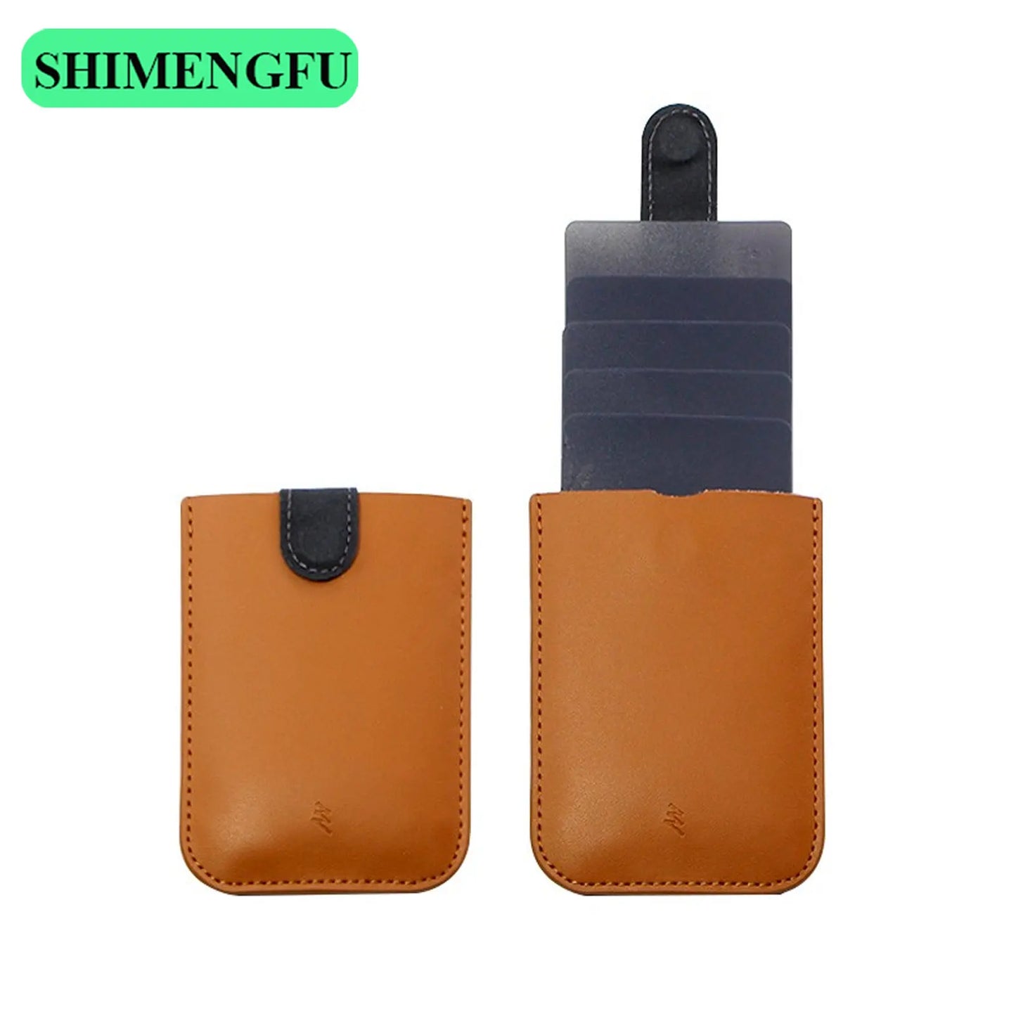 DAX V1 V2 V3 Leather Card Holder Mini Slim Portable Pulled Men Credit Card Wallet Color Gradient 5Card Money Purse Women Handbag