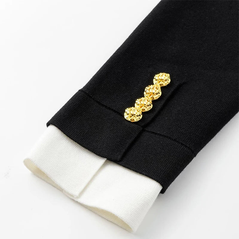 Luxury Designer Brand V-neck Knit Cardigan Sweater Coat Women Tops Fashion Elegant Chic 2024 Spring Autumn Clothing Y2k Clothes