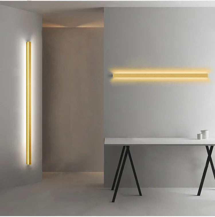 Modern Black LED Wall Lamp for Dining room Living Room Decoration LED Long Strip Wall Lights Staircase Corner Wall Lamp