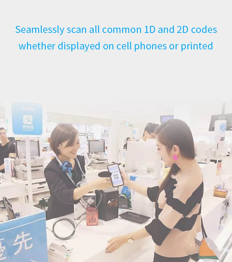 2D/1D OCR Barcode Scanner Handheld Portable Wired/Wireless Bluetooth With Base MRZ PDF417 Data Matrix for Passport Identity Card