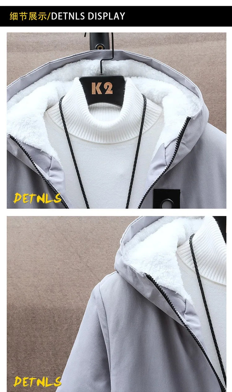 2024 Men's Classic Fashion Trend Long Windbreaker Spring Autumn Men Casual Loose Large Size High-quality Hooded Coat