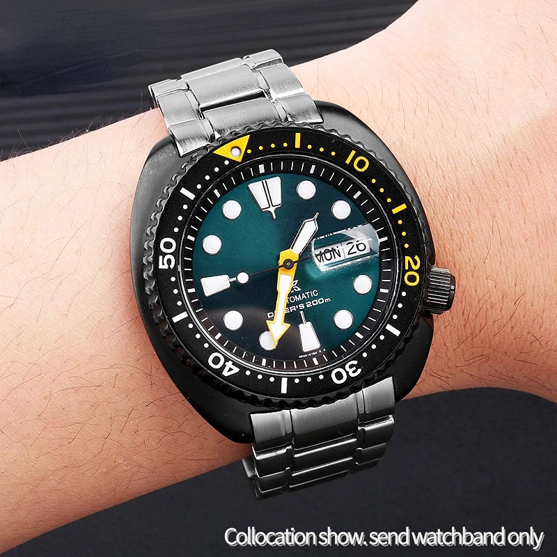 Solid stainless wristband for Seiko steel Wrist strap abalone turtle SRPE99K1 srpa21 srp777 srpc25 men's metal watchband 22mm