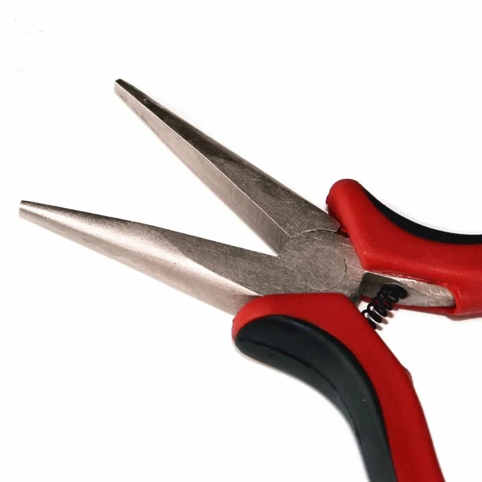 1Pcs Portable Durable Carbon Steel Forging Jewellery Pliers Light Weight Mini Pliers Hand Tools Round Flat Long Nose Pliers