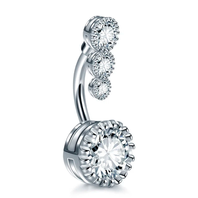 1Pc Surgical Steel Belly Button Ring Navel Nombril Piercing CZ Belly Ring Sexy Women Belly Piercing Body Jewelry Ombligo 14G