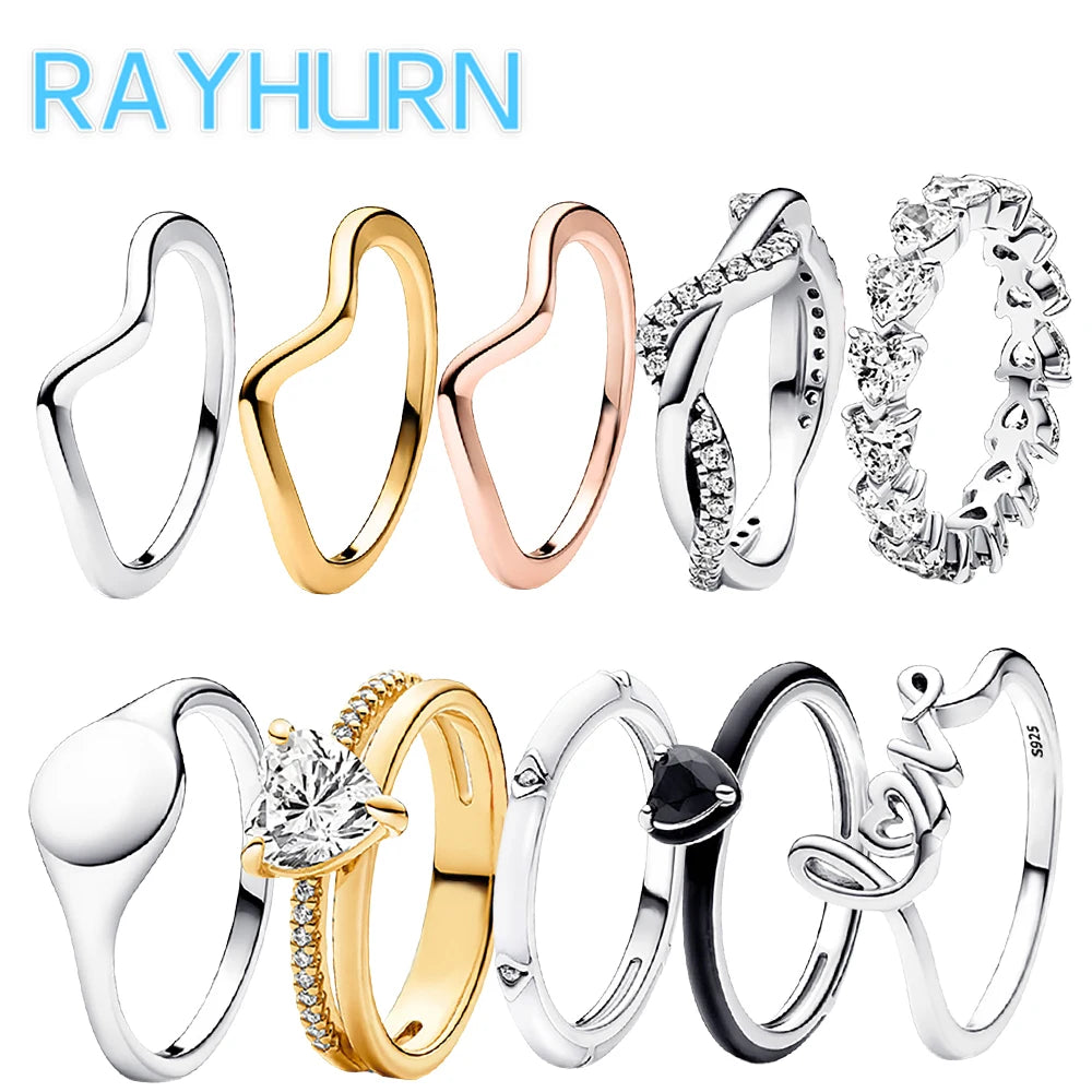 High Quality Exquisite Fashion 2024 Popular Sales 925 Sterling Silver New Ladies Personalized Ring Jewelry Gift Free Delivery
