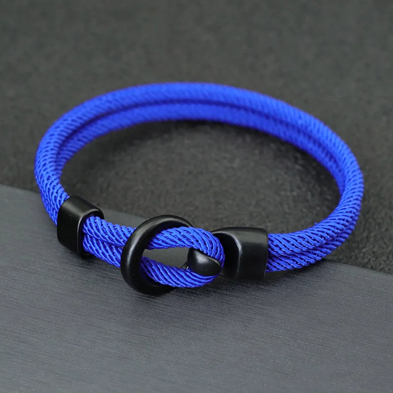 4mm Milan Rope Simple Bracelet Black Easy Hook Mens Armband String Survival Braclet For Men Best Friend Jewelry