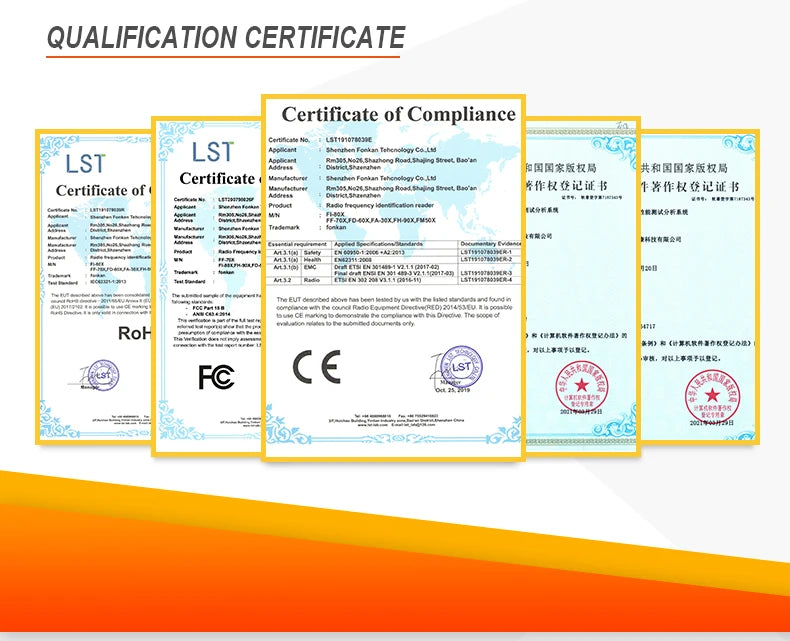 UHF RFID Keyboard Emulator USB Or BT Rfid Card Scanner UHF RFID Reader