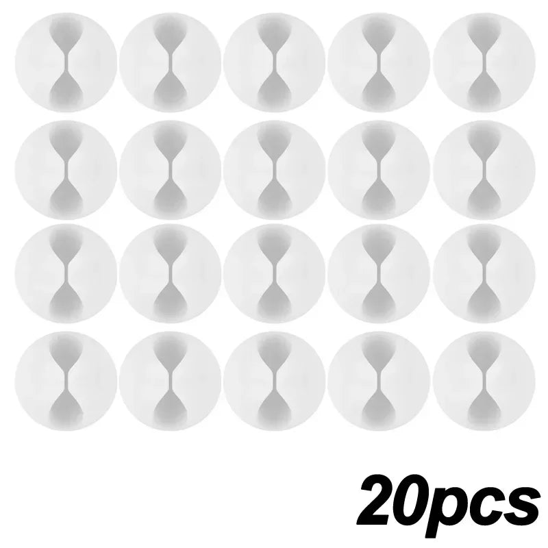 5/50Pcs Mini Cable Winder Organizer USB Charging Cable Clips Desk Tidy Organiser Wire Cord Holder Protectors In Home Office Car