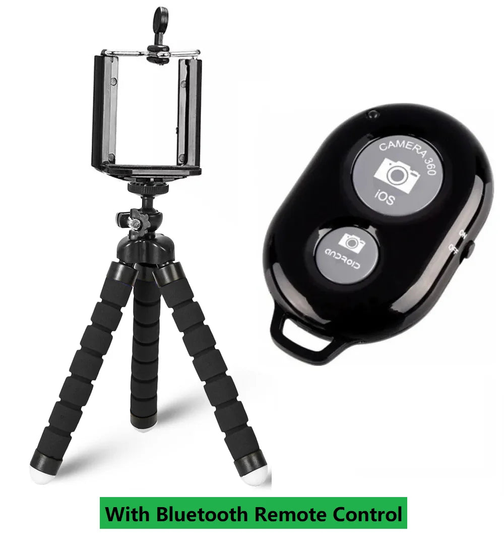Selens Tripod Flexible Sponge Octopus Adjustable Mini Camera Tripod For Phone Holder Clip Stand For IPhone Xiaomi Huawei Ipad
