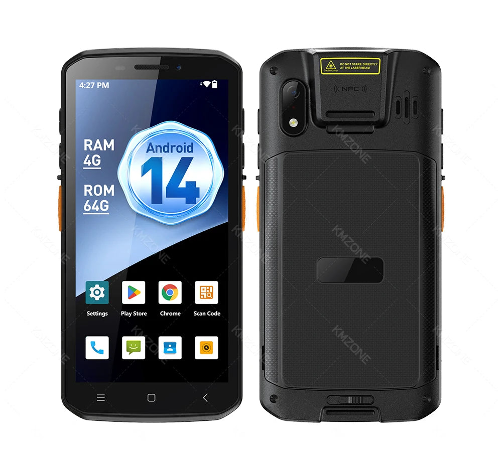 MTK6765 PDA Terminal Android 14 with NFC 4G64G Wifi GPS 1D 2D QR Barcode Scanner Reader Data Collector Mobile Warehouse device