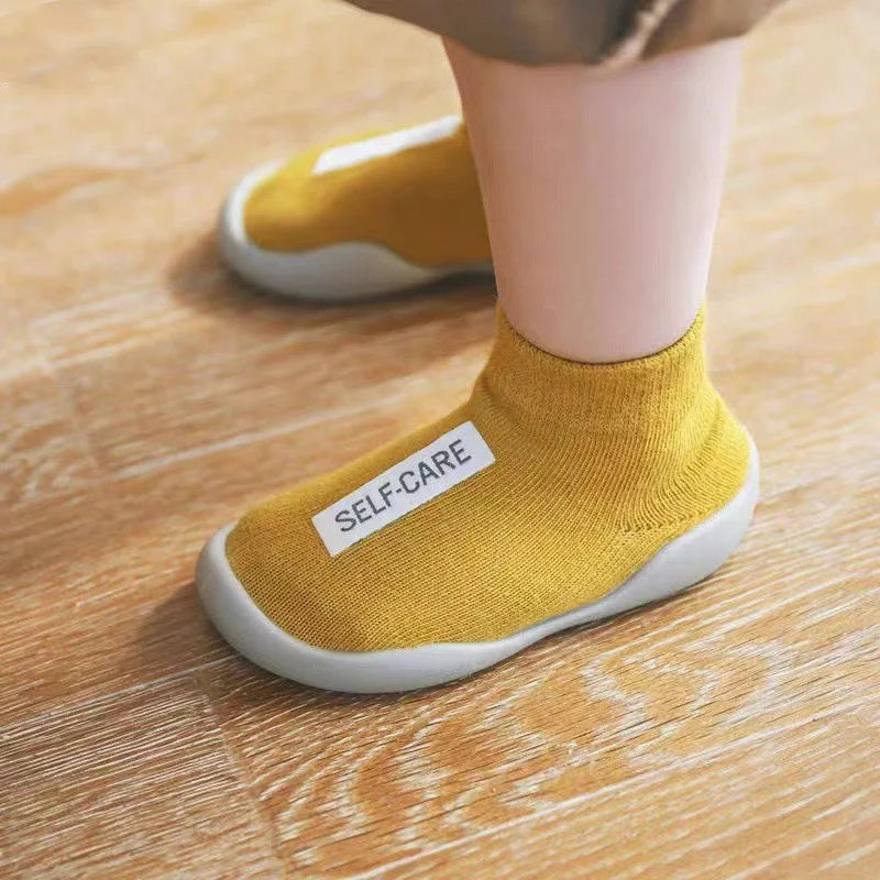 Newborn Baby Walking Shoes Sock Shoes First Walker Shoes Toddler Infant Toddler Boys Girls Kids Soft Sole Floor Shoes Non-Slip