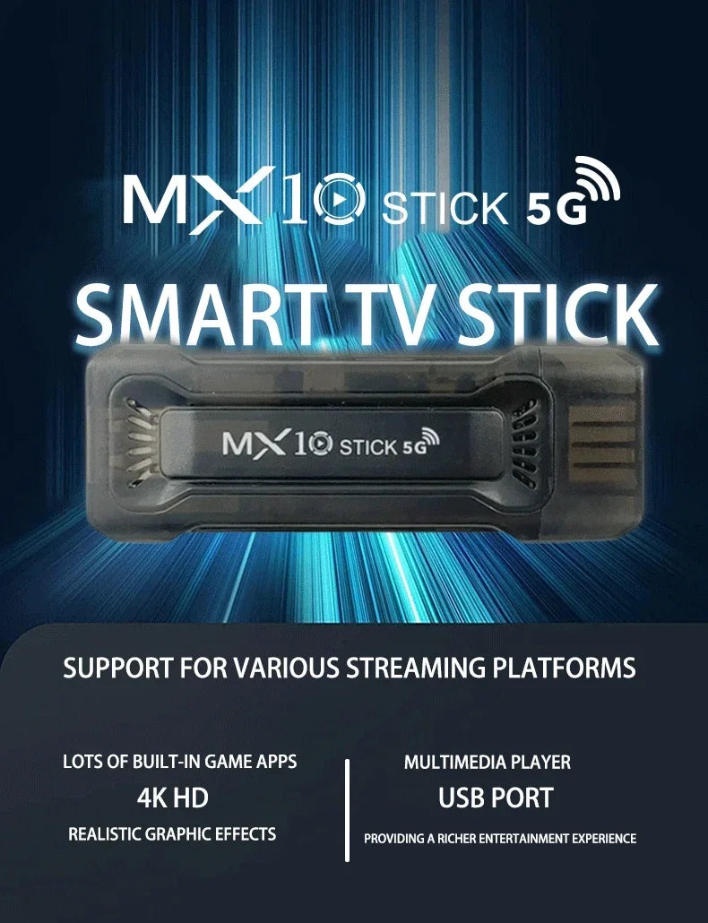 Wholesale MX10 TV Stick RK3228A HDR IPTV 4K Smart TV Dongle Dual Wifi 1GB 8GB 4 Core 64bit Android TV Box With Remote Control