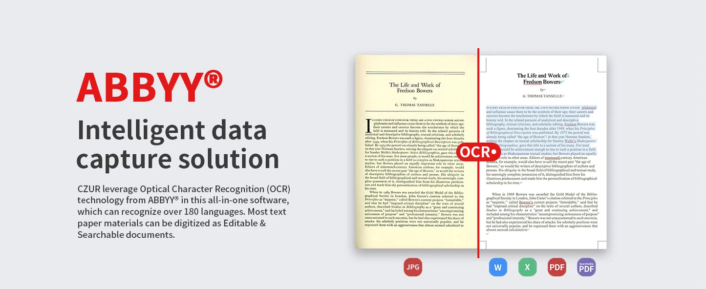 CZUR Lens 800 Pro Portable Document Scanner 8MP 270DPI Fast Scan 1s/Page, Light-weight A4 Scanner for Flat Sheet, Easy-to-Use