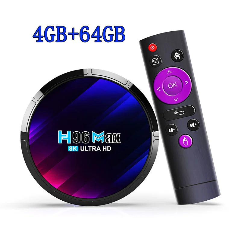 Android 13 Smart TV Box H96 Max RK3528 Quad-core WIFI6 BT 5.0 8k UHD Output 100M/LAN Smart Set Top Box Streaming Media Player