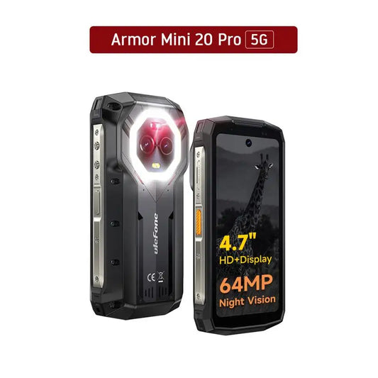 2025 Ulefone Armor Mini 20 Pro 5G 4.7" Rugged Phone 64MP Night Camera Android 14 Smartphone 6200mAh Mobile phone LED