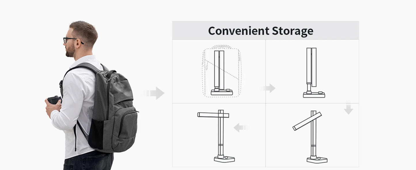 CZUR Shine Series Document Scanner, Portable USB Document Camera, Capture Max A3 Format with Fast Scan for Meeting and Learning