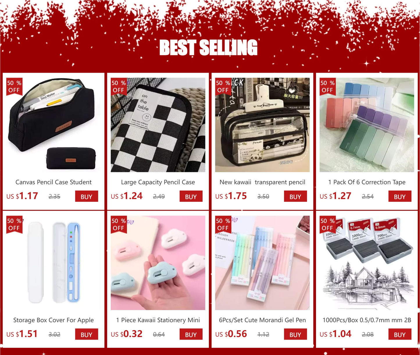 2024 New Pencil Case Layer Clear Pencil Pouch Storage Pouch For Stationery School,Office,Organizer Cosmetics korean stationery